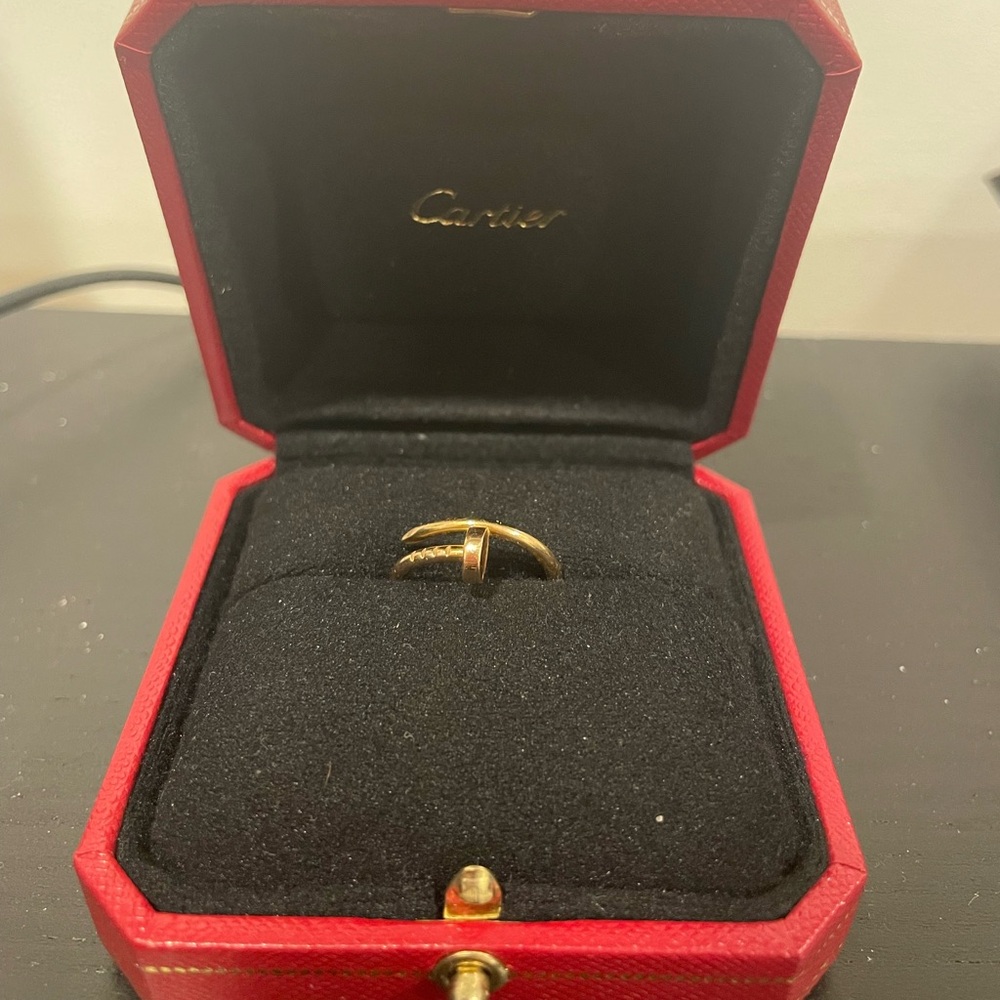 Cartier Juste Un Clou Small Model Rose Gold Ring Size 47 - Picture 2 of 7